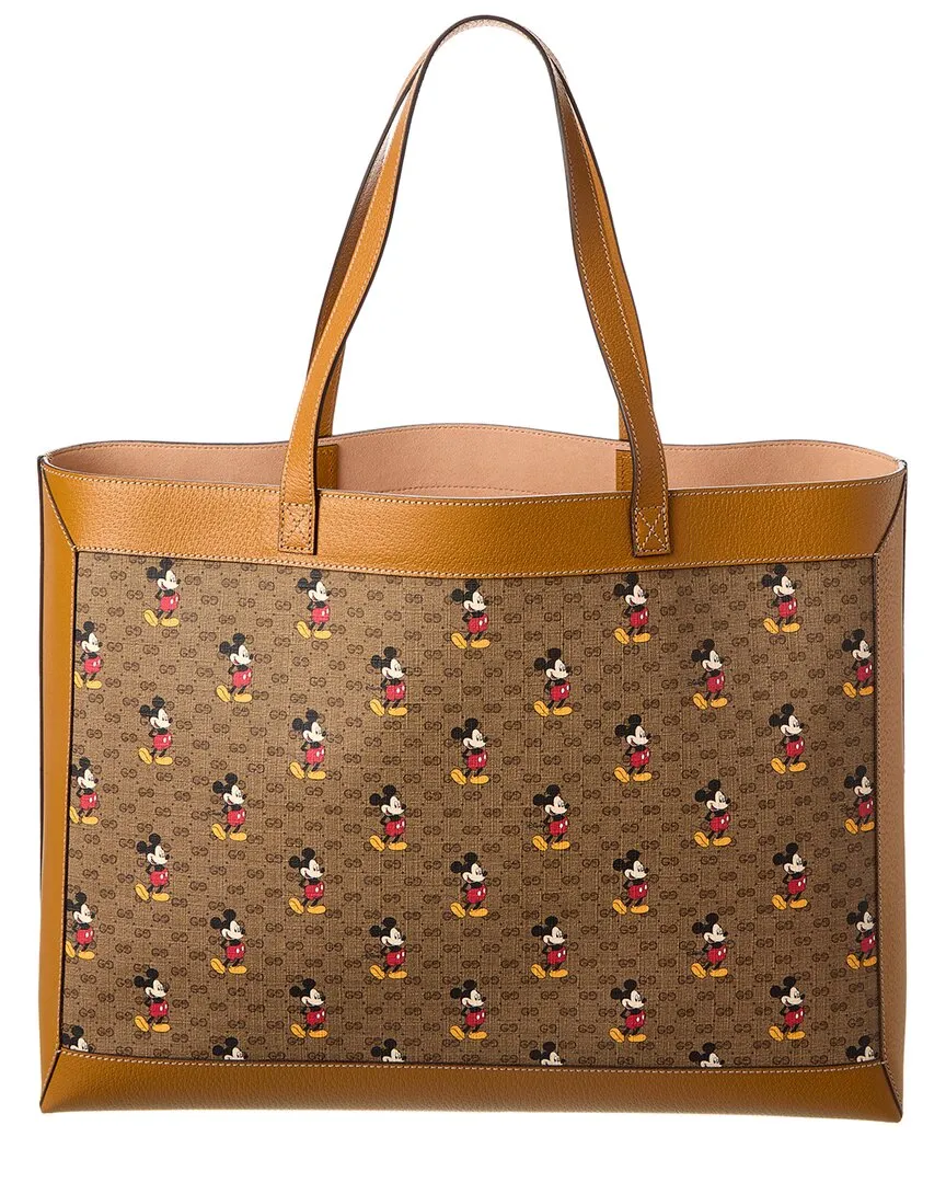 ! Gucci Ophidia Medium GG Flora Canvas & Leather T