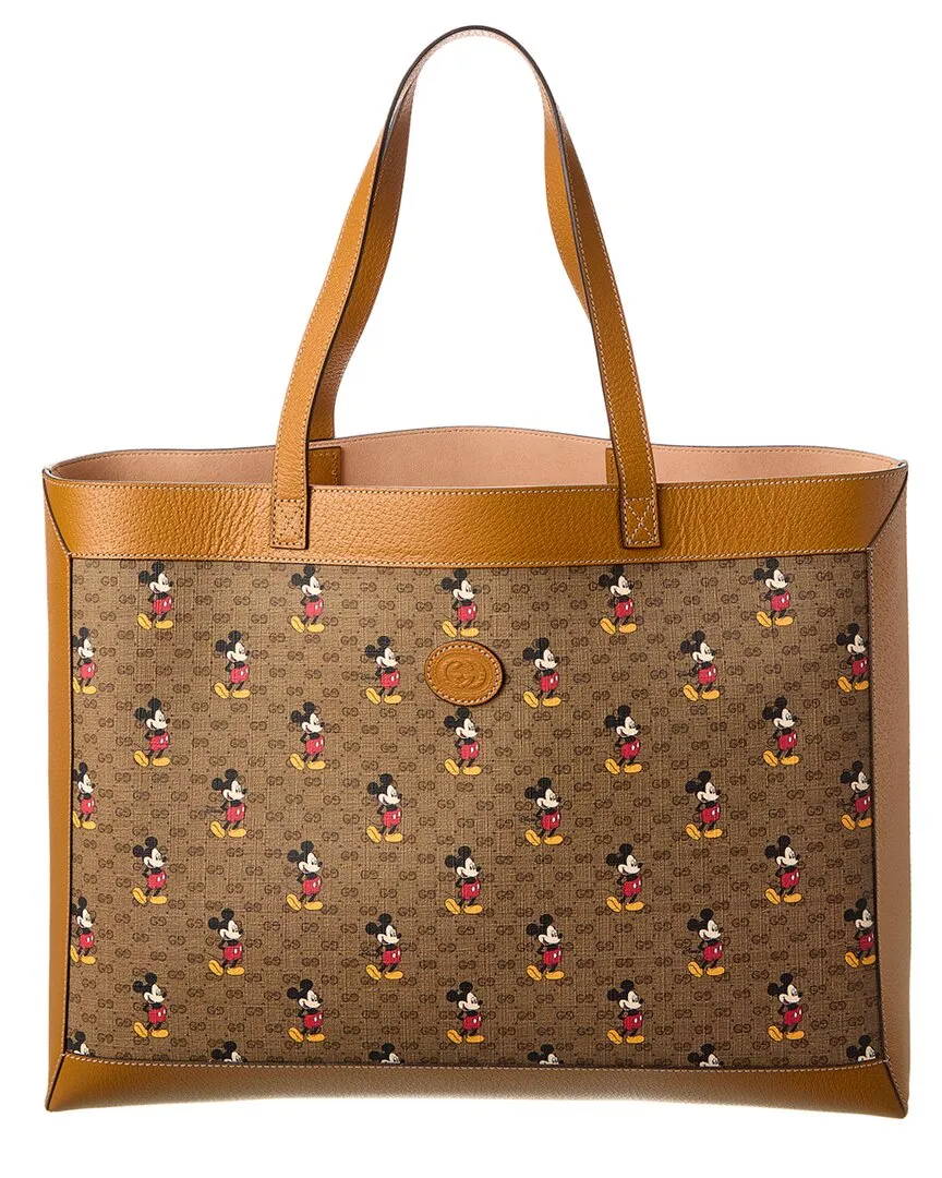 ! Gucci Ophidia Medium GG Flora Canvas & Leather T