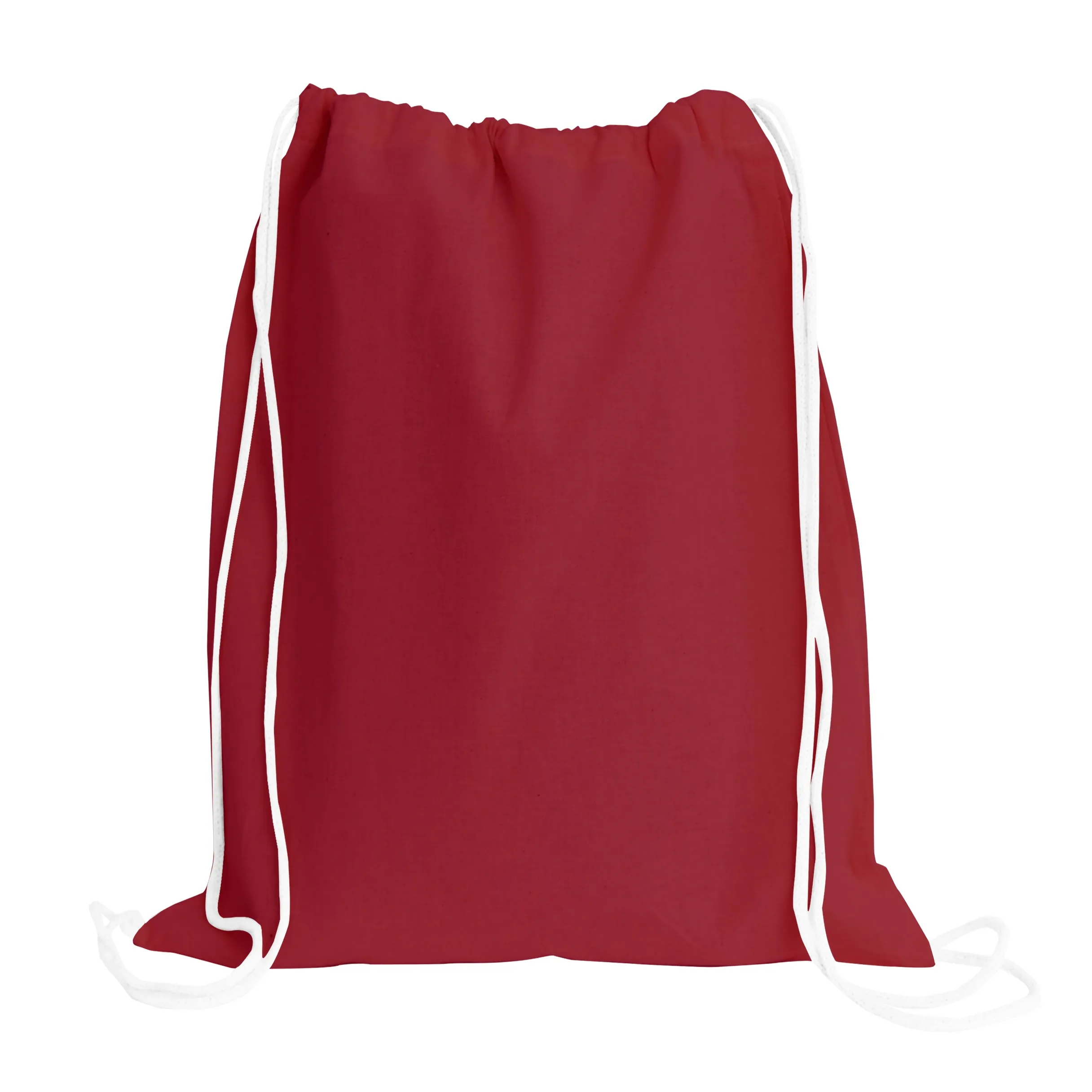 12 ct Blank 100% Cotton Drawstring Backpacks for Santa Sacks Bulk - By Dozen