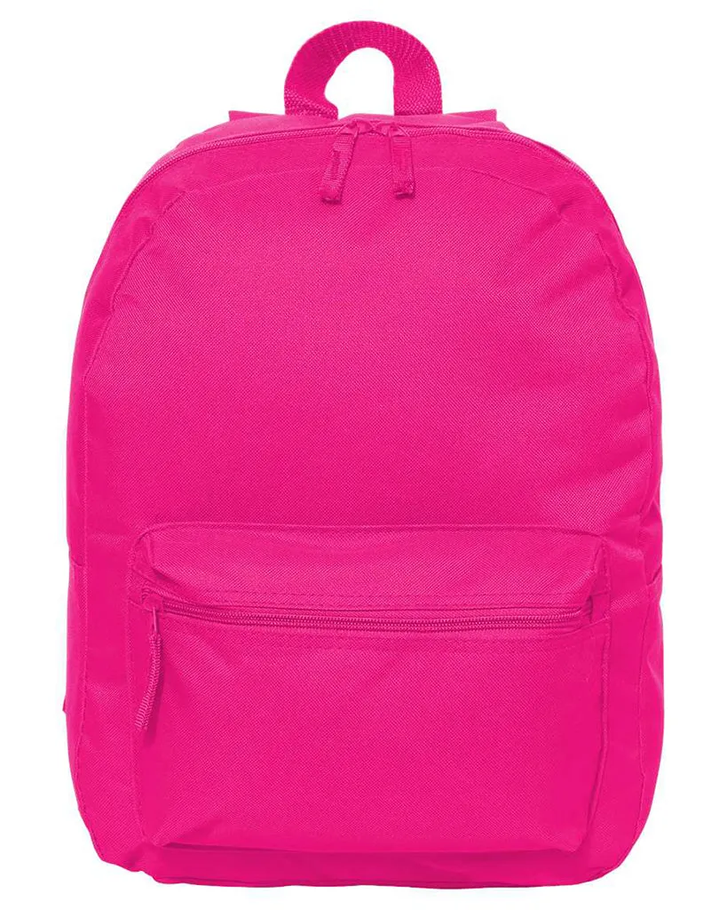 16'' Polyester Solid Color Backpack