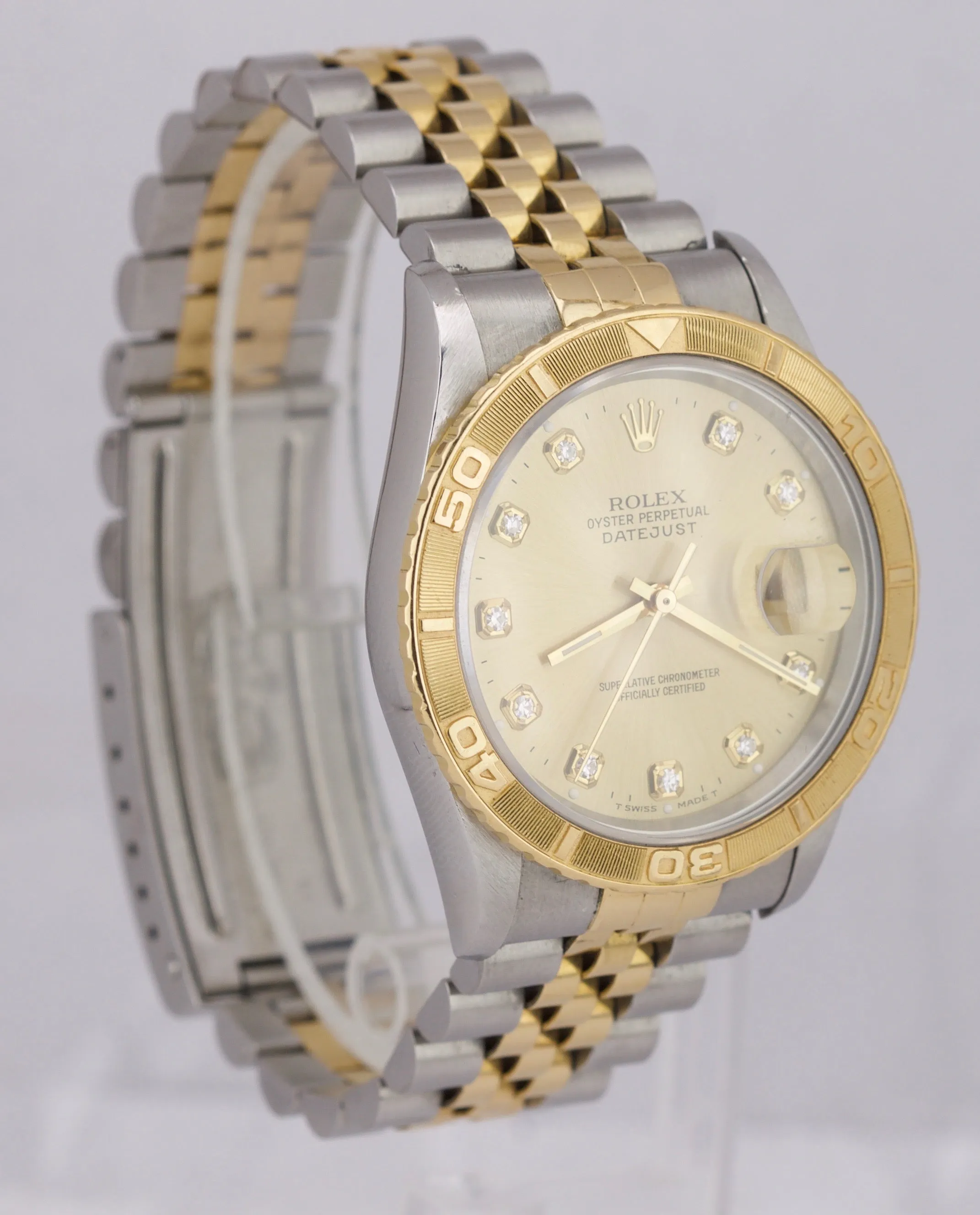 1999 Rolex DateJust UNPOLISHED 16263 Turn-O-Graph Diamond Thunderbird Jubilee