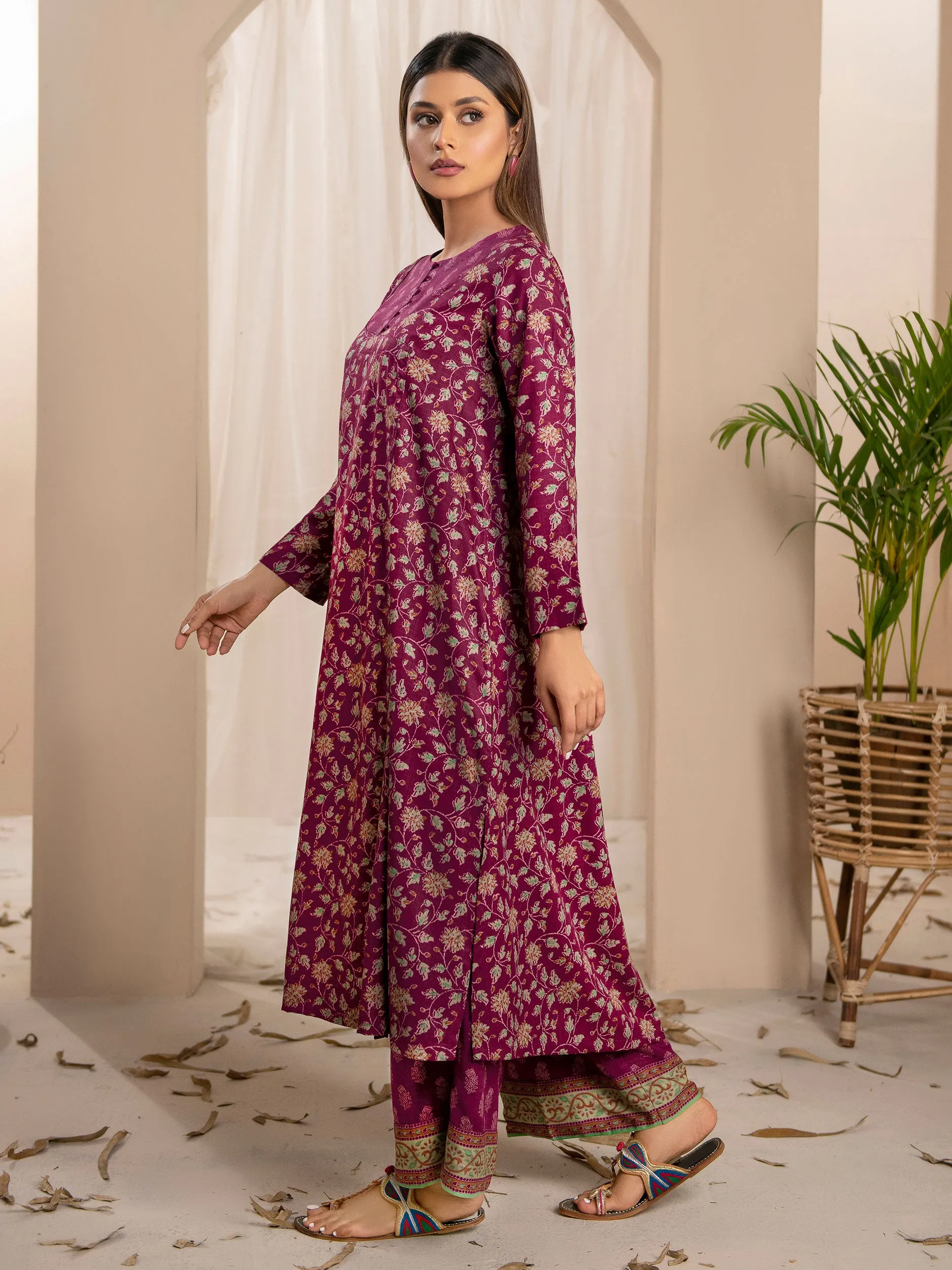 2 Piece Linen Suit-Printed (Unstitched)