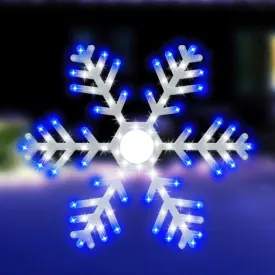 24" Hi-Vibrant LED Twinkling Snowflake Christmas Decoration