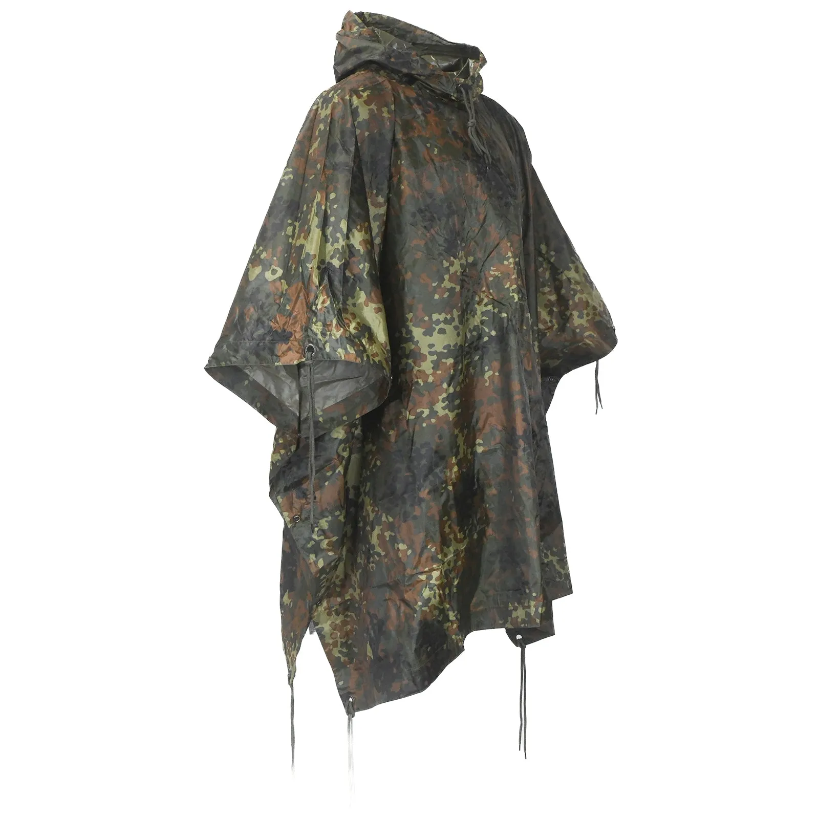 3 in 1 Flecktarn Ripstop Waterproof Military Poncho