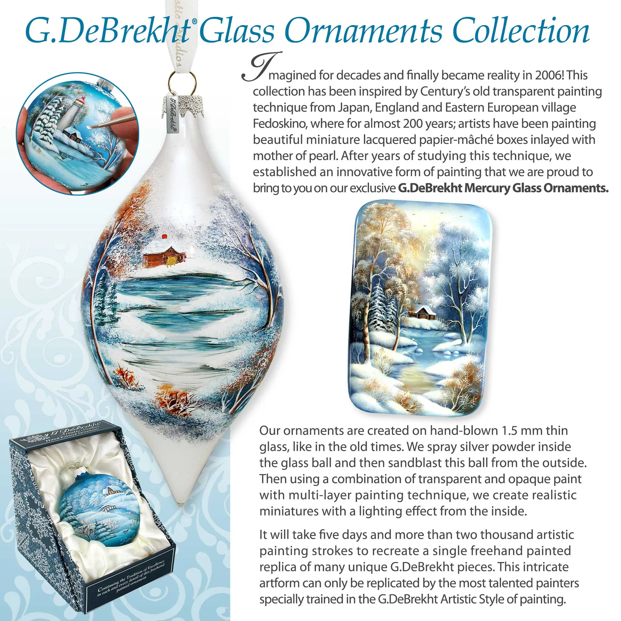 A Love on Ice - Penguin's Family Rainbow Glass Ornament by G. Debrekht - Wildlife Holiday Décor - 756-019