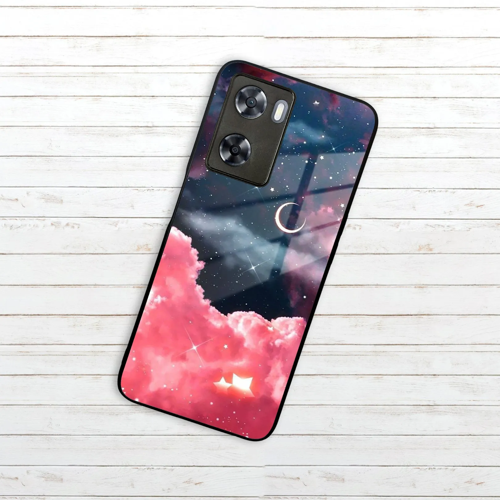 Aesthetic Cloud Glass Case Cover For Oppo