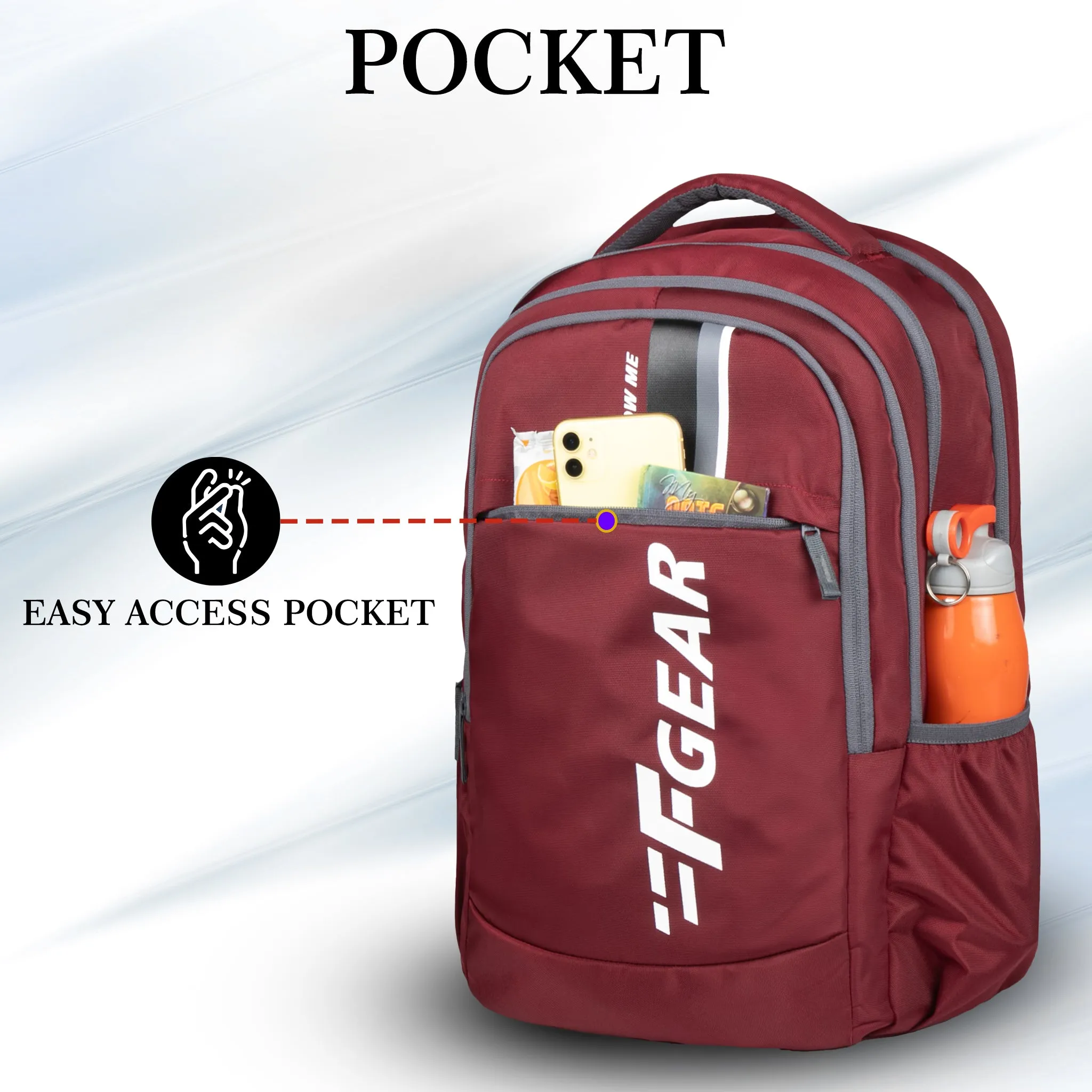 Airmate 29L Maroon Backpack with raincover