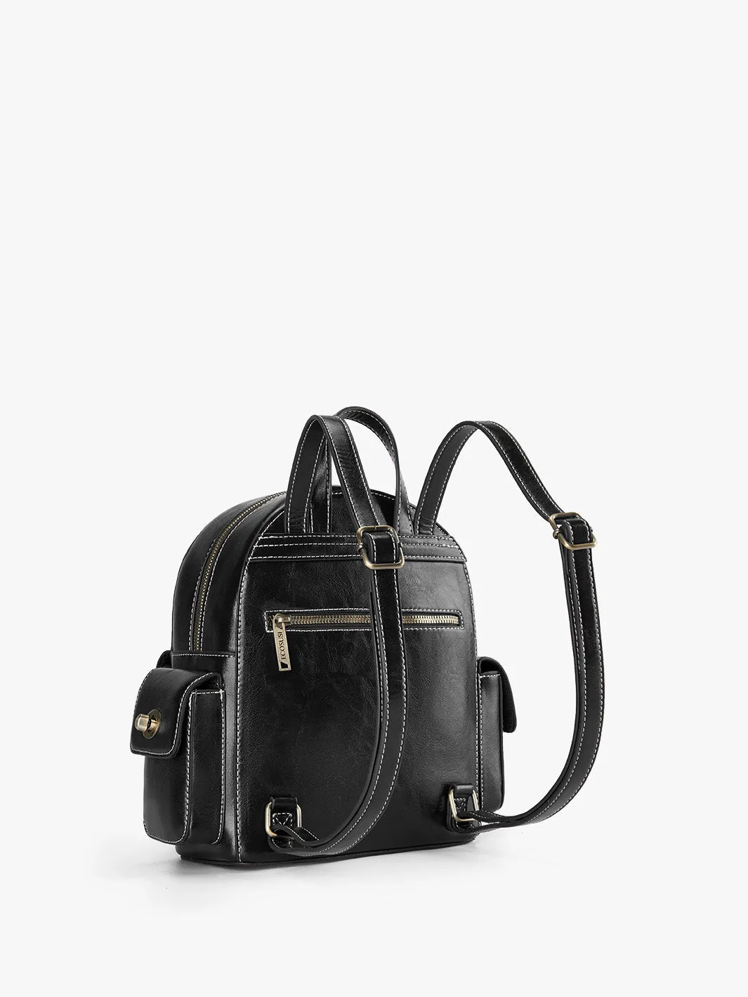 Alison Vintage Vegan Leather Mini Backpack