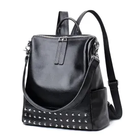 Amethyst M7724 Fashion Rivet Leather Single-shoulder bag / Backpack