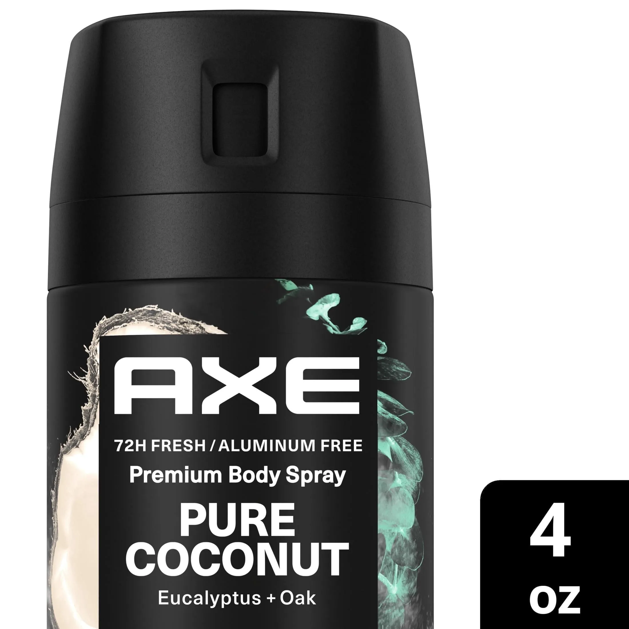 Axe Fine Fragrance Collection Men's Deodorant Spray, Pure Coconut Aluminum-Free, 4 oz