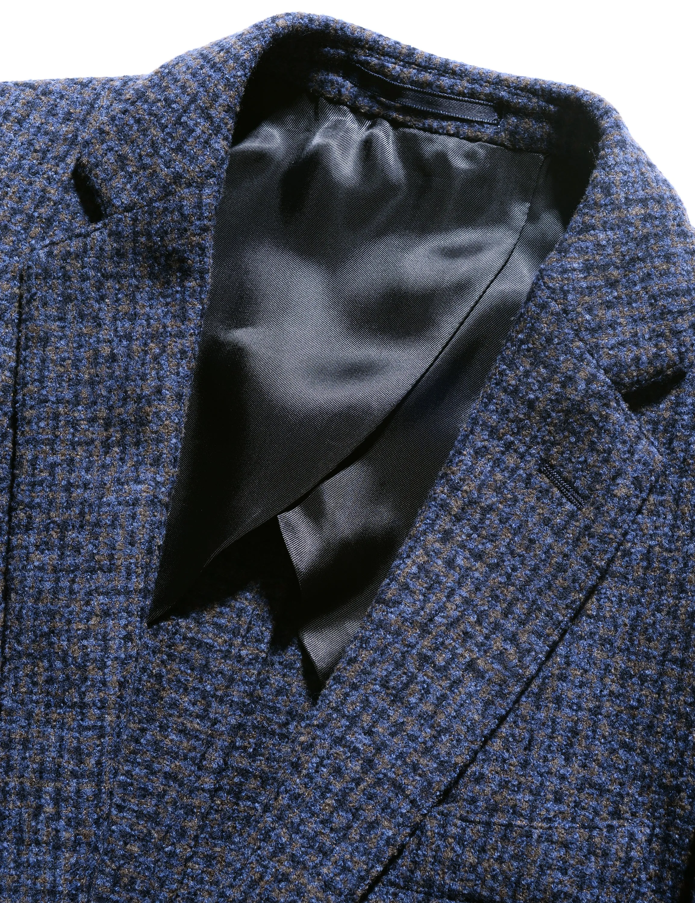 BKT35 Unstructured Jacket in 14.5 Micron Lofted Wool & Silk - Inverno Blue