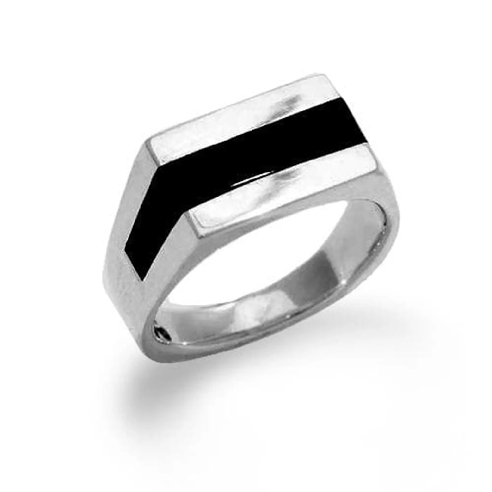 Black Coral Ring in Sterling Silver - 9.5mm