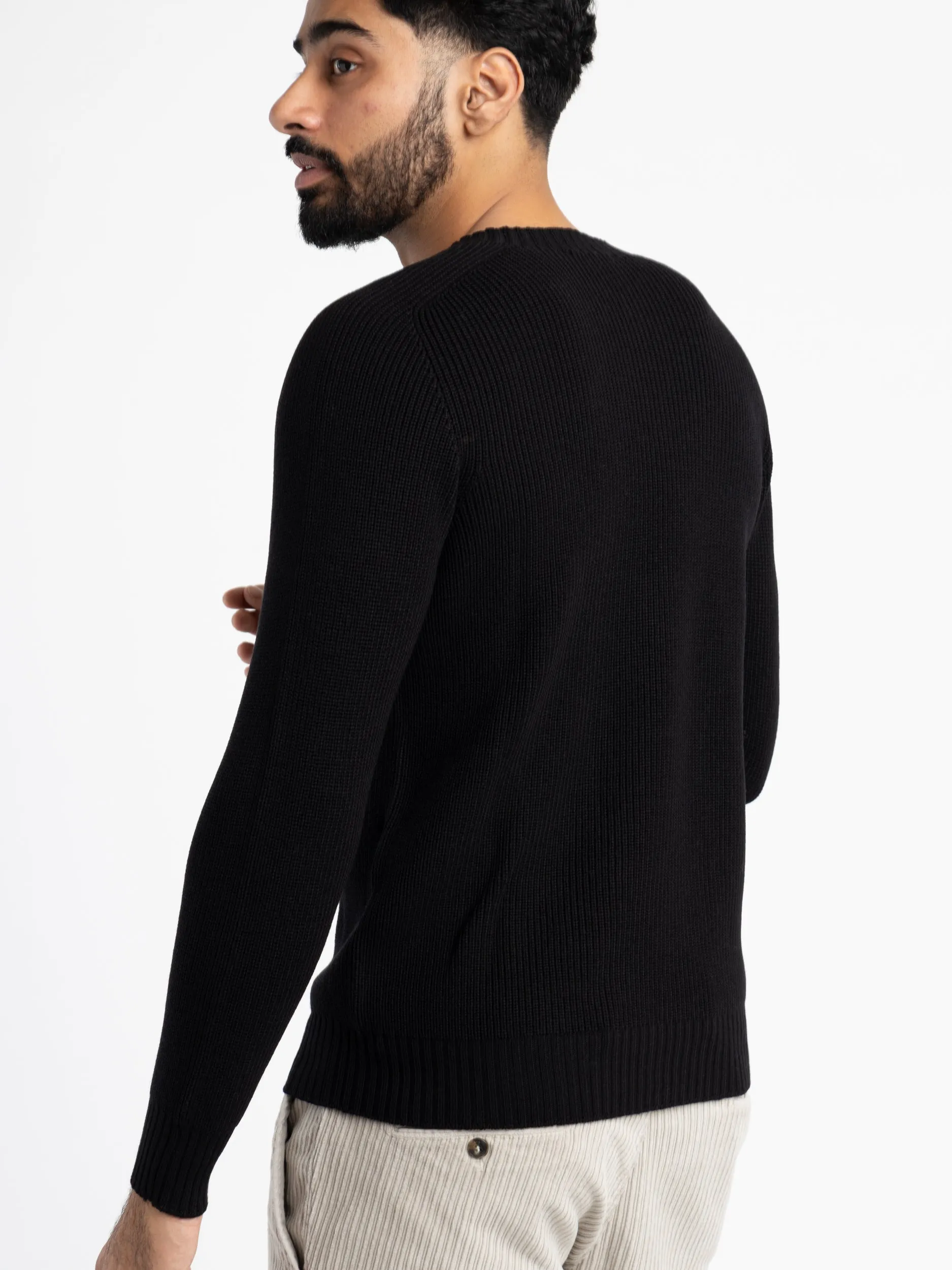 Black Rain Wool Crewneck