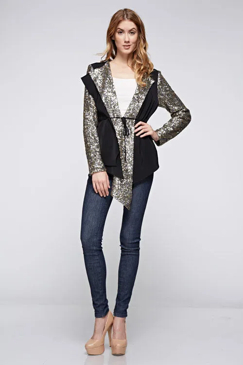 Blazer With Sequins Detail