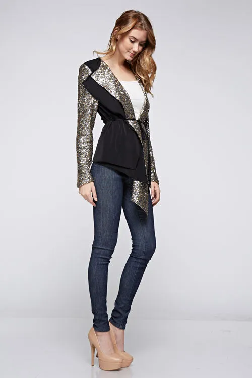 Blazer With Sequins Detail