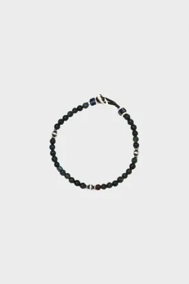 Bloodstone and Sterling Silver Bracelet - 4mm Stones