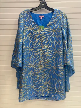 Blue & Gold Dress Designer Lilly Pulitzer, Size 0