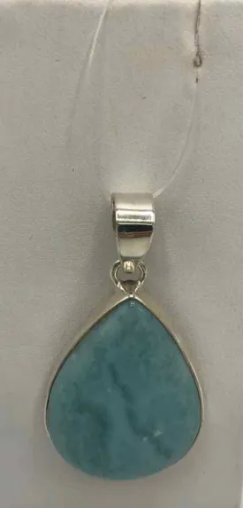 Blue Sterling Silver Larimar SS Larimar Pend