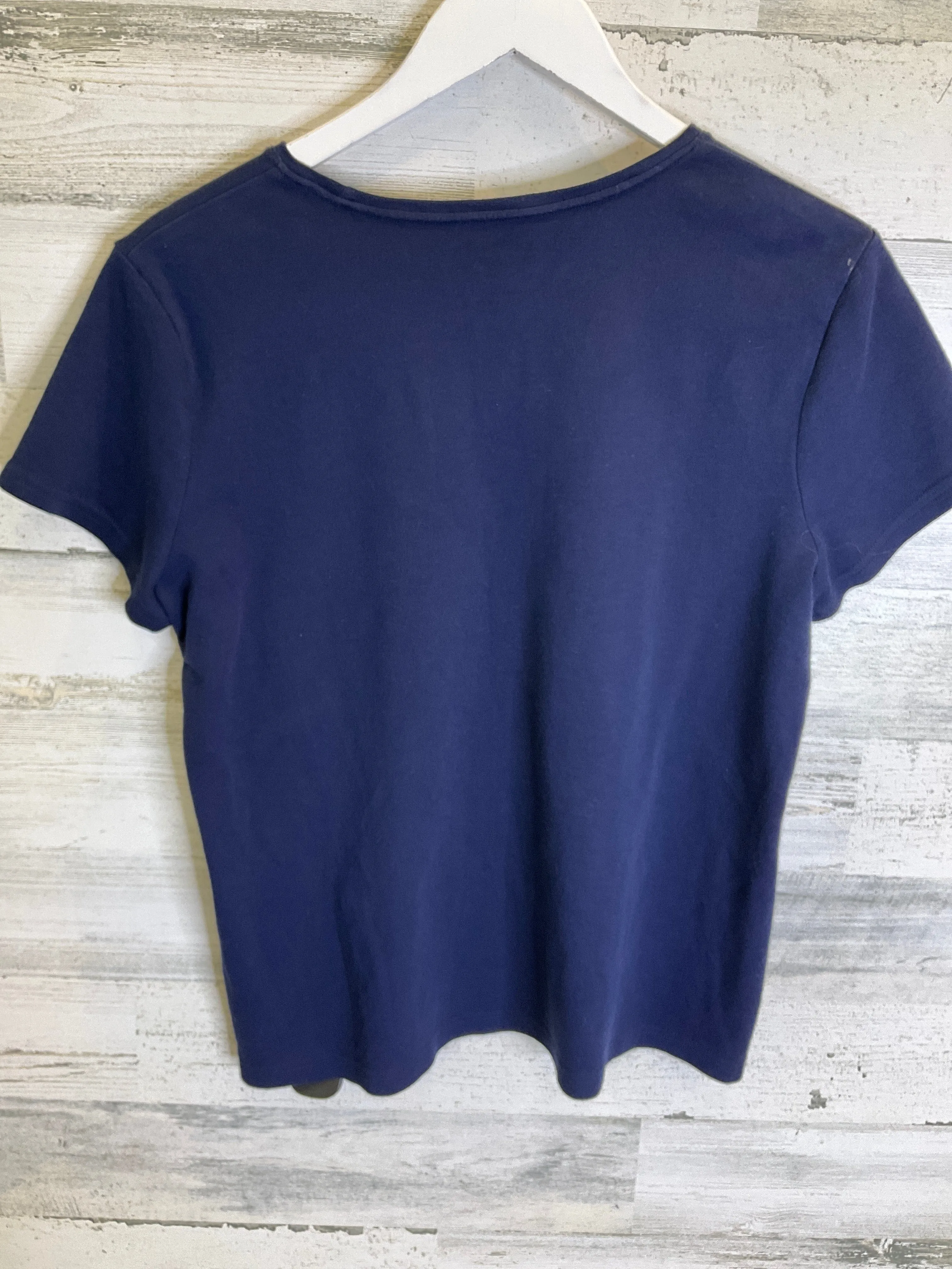 Blue Top Short Sleeve Basic Croft And Barrow, Size L