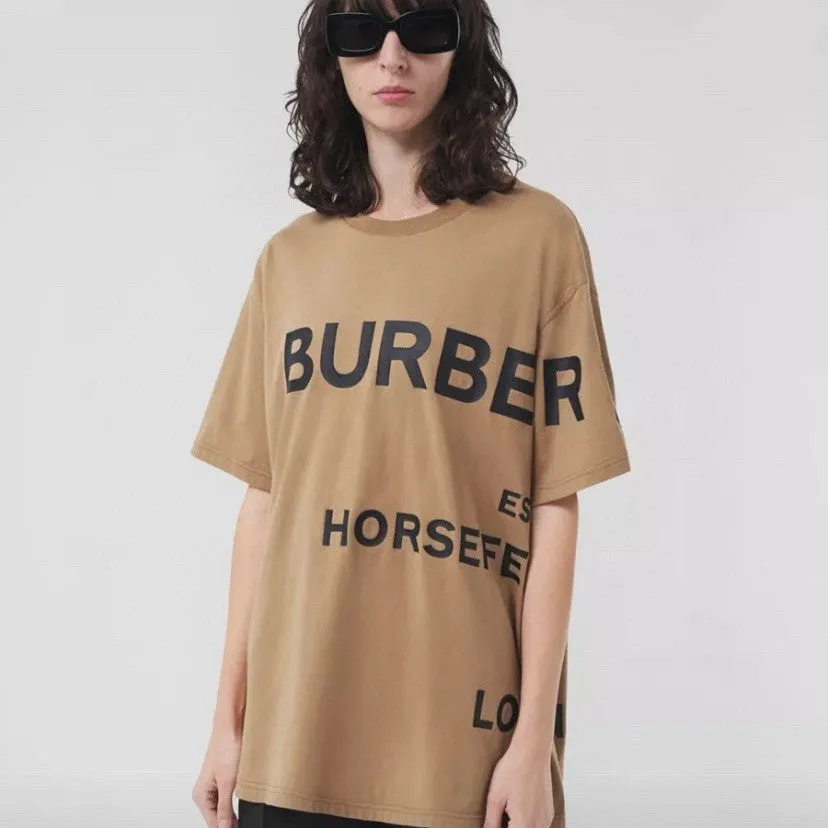 Burberry Beige T-Shirt with Graphic Text