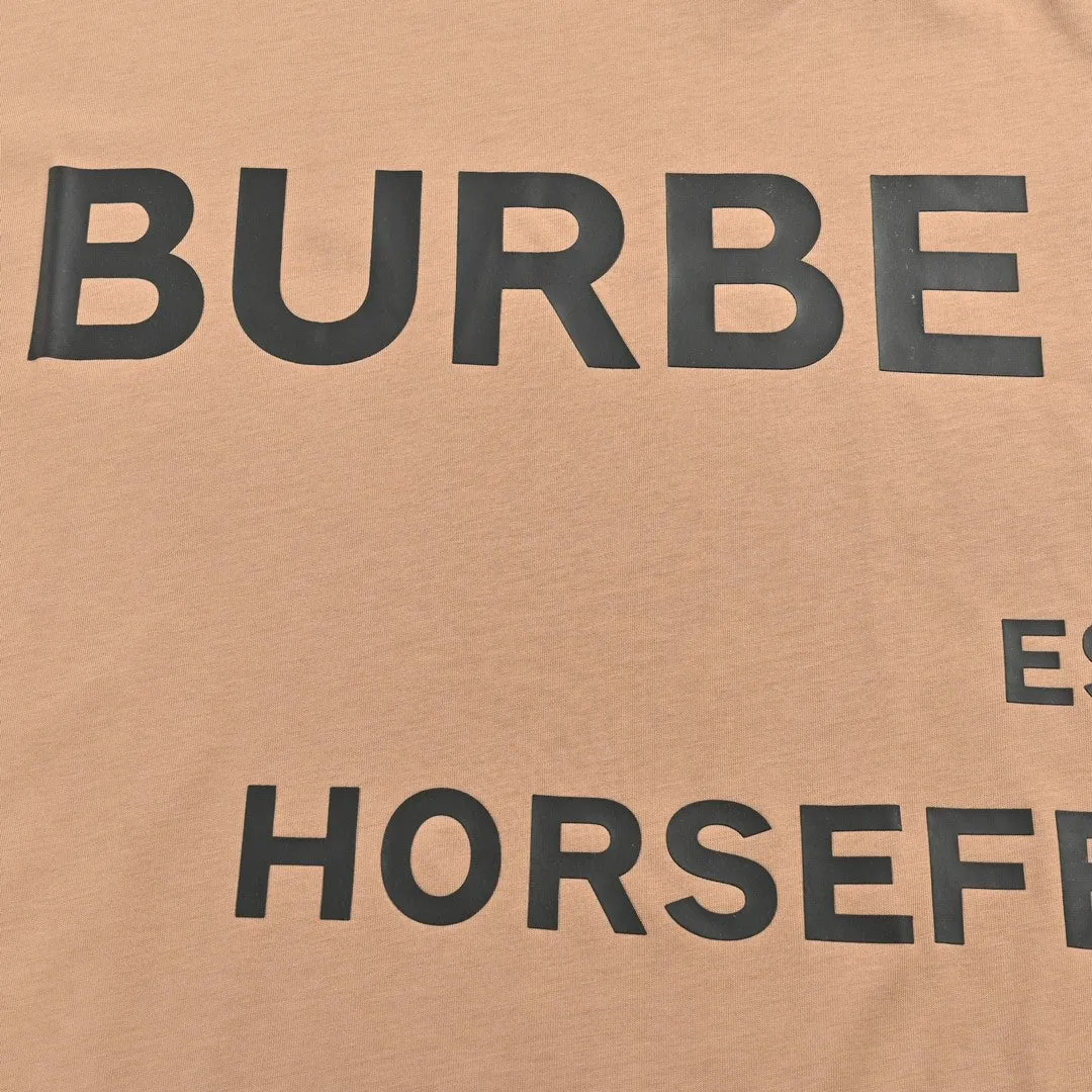 Burberry Beige T-Shirt with Graphic Text