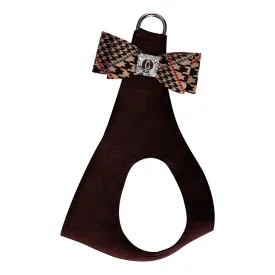 Chocolate Glen Houndstooth Big Bow Step In Harness