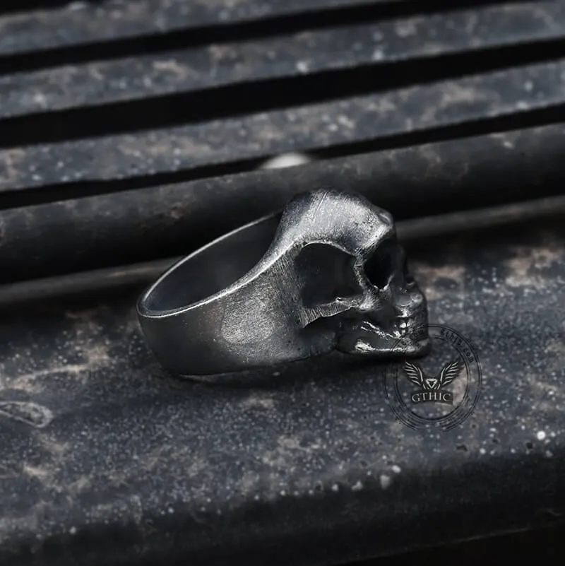 Classic Locomotive Stainless Steel Skull Ring