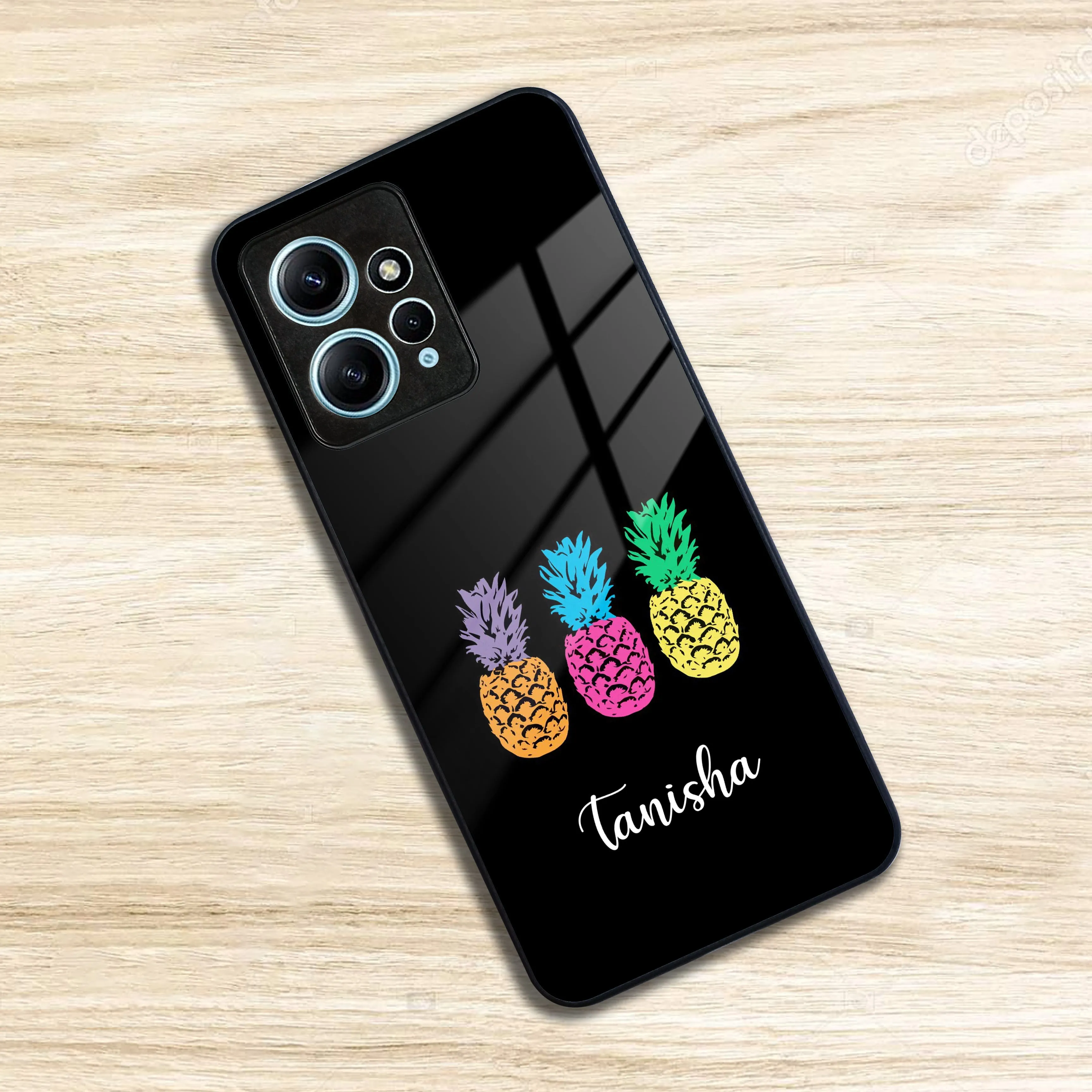 Colorful Pineapple Glass Case Cover For Redmi/Xiaomi