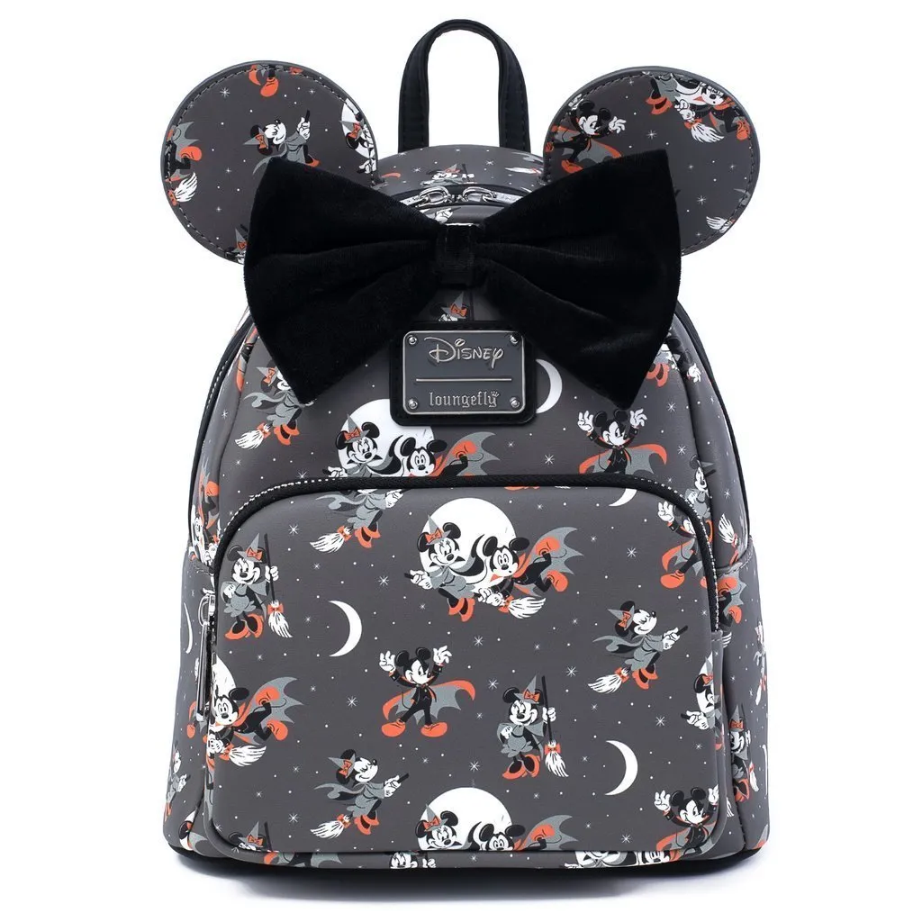 Disney Mickey and Minnie Halloween Allover Print Mini Backpack