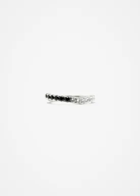 Distorted Organic Ring Midi | Black and White