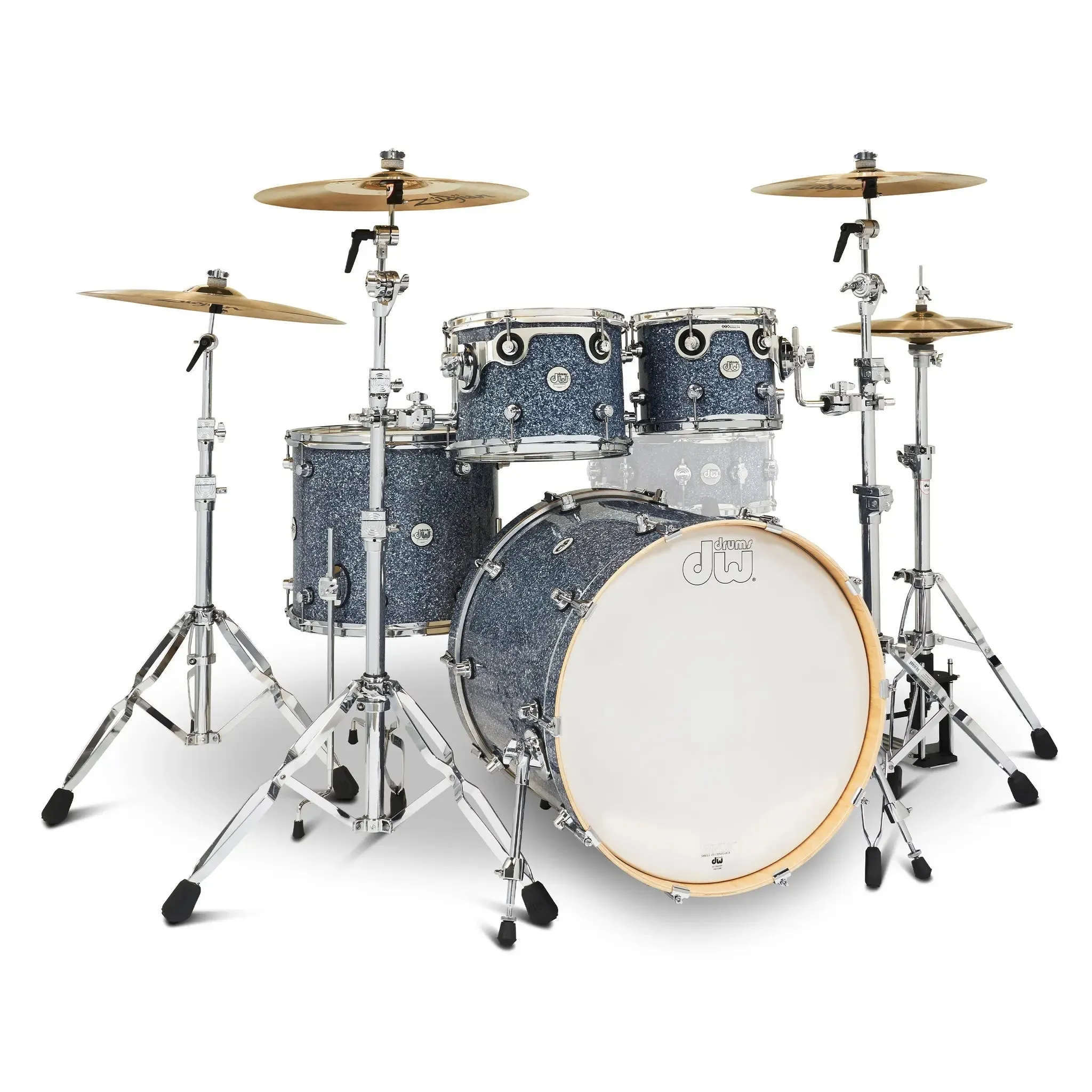 DW Design 4-Piece Kit, Blue Granite Limited Edition Finish (DDFP2214BG)