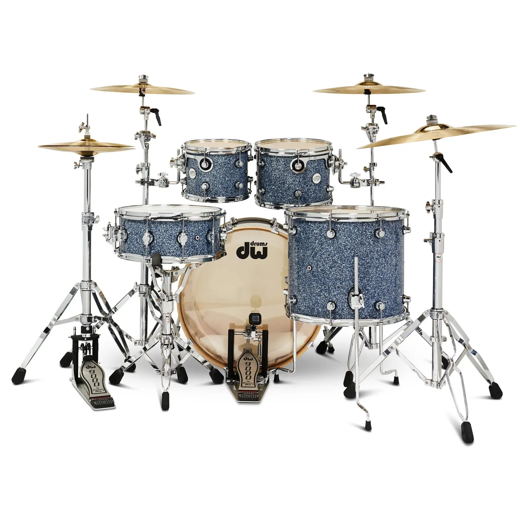 DW Design 4-Piece Kit, Blue Granite Limited Edition Finish (DDFP2214BG)