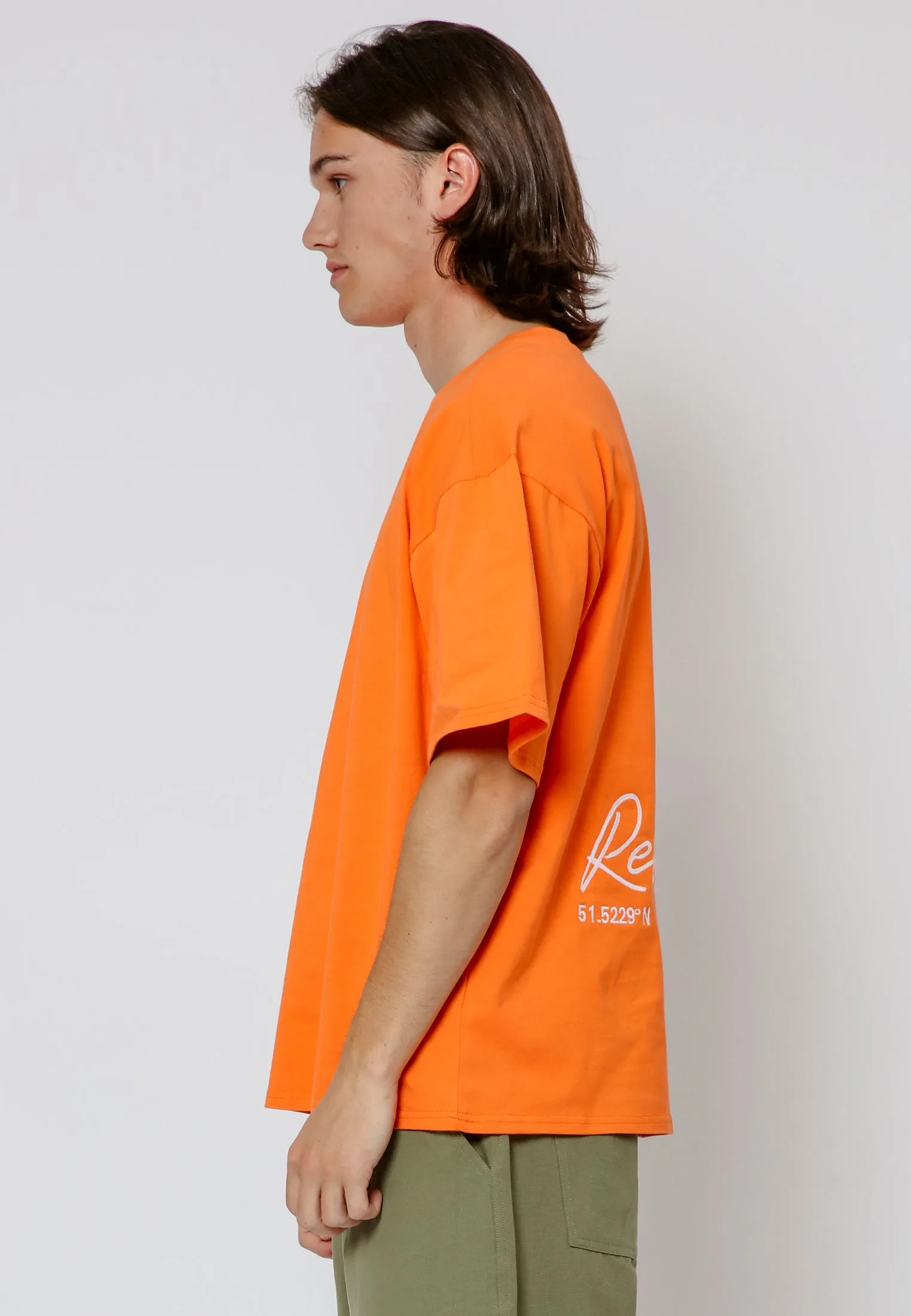 EMBROIDERED RELAXED T-SHIRT MANDARIN