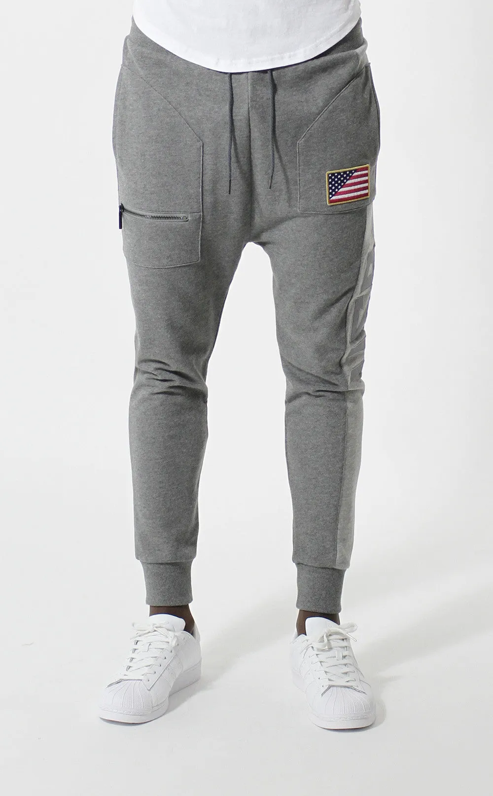 Entree LS Two Tone Gray Paneled French Terry USA Jogger