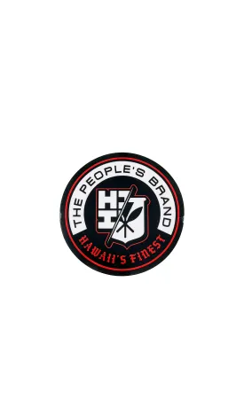 FULL COLOR STICKER - SPLIT LOGO CIRCLE CREST RED