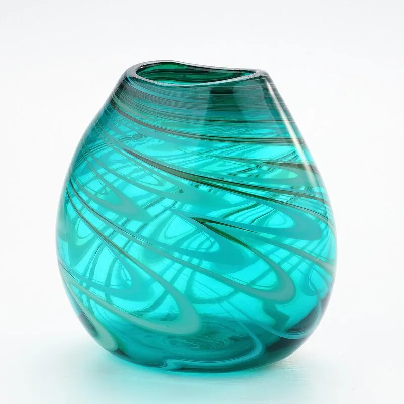 Galnia Turquoise 8.5'' Glass Table Vase