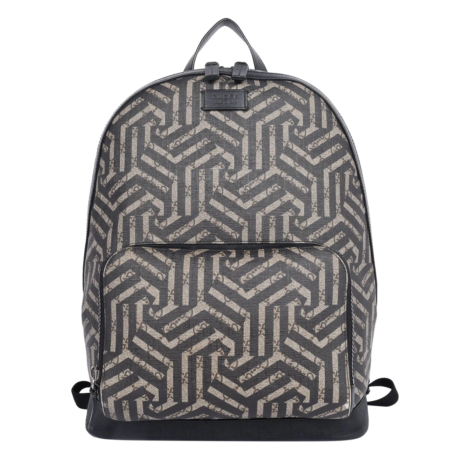 GG Supreme Monogram Caleido Backpack in Black (Authentic Pre-Owned)