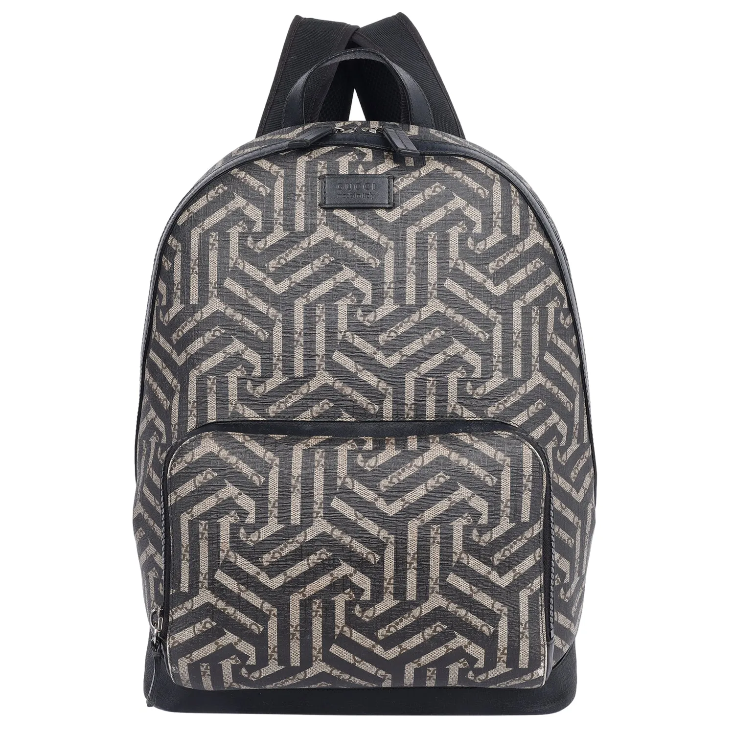 GG Supreme Monogram Caleido Backpack in Black (Authentic Pre-Owned)