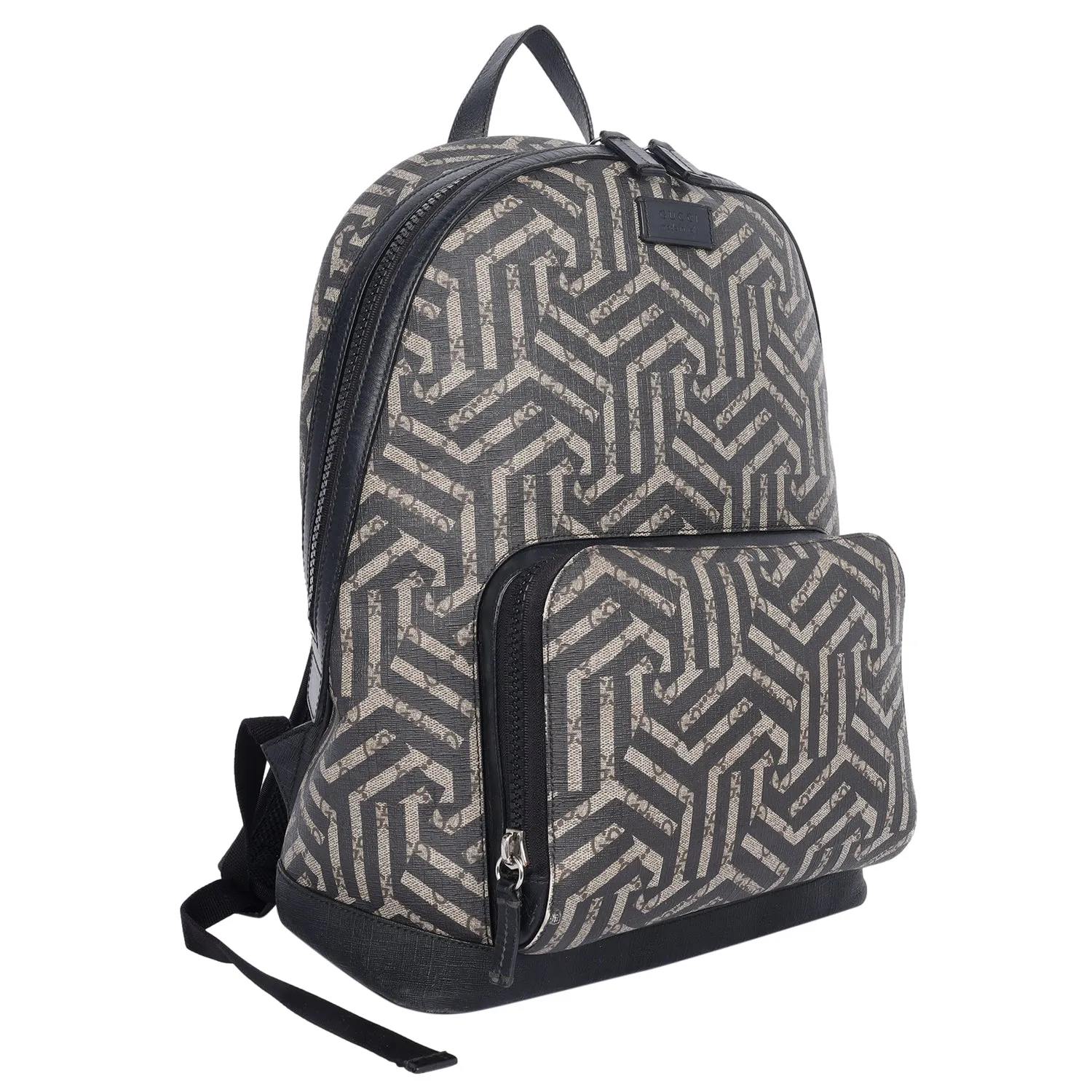 GG Supreme Monogram Caleido Backpack in Black (Authentic Pre-Owned)