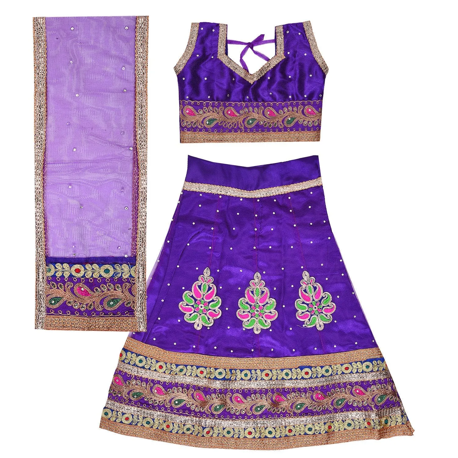 Girls Ethnic Embroidered Lehenga Choli