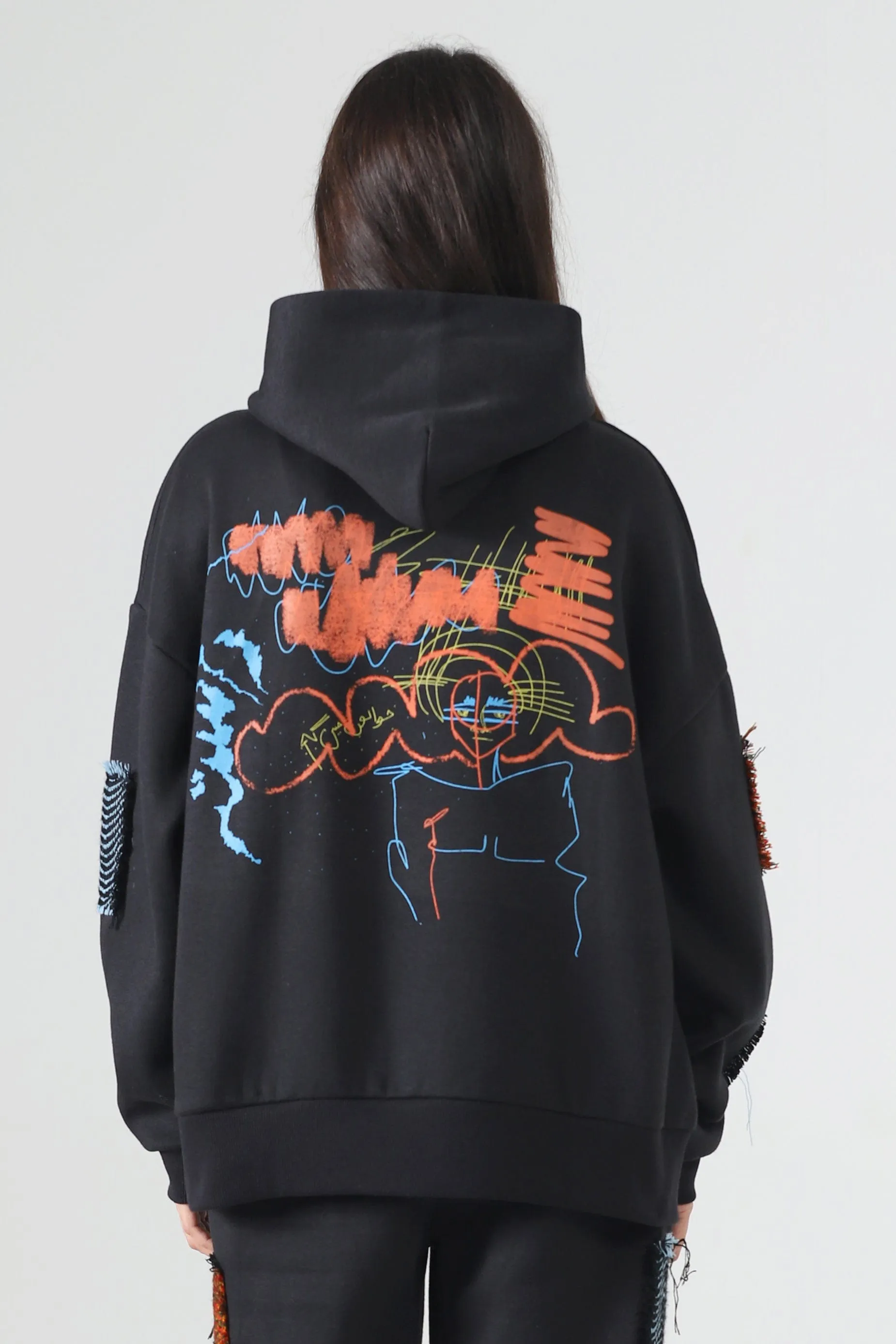 GRAFFITI SCREEN PRINTED HOODIE