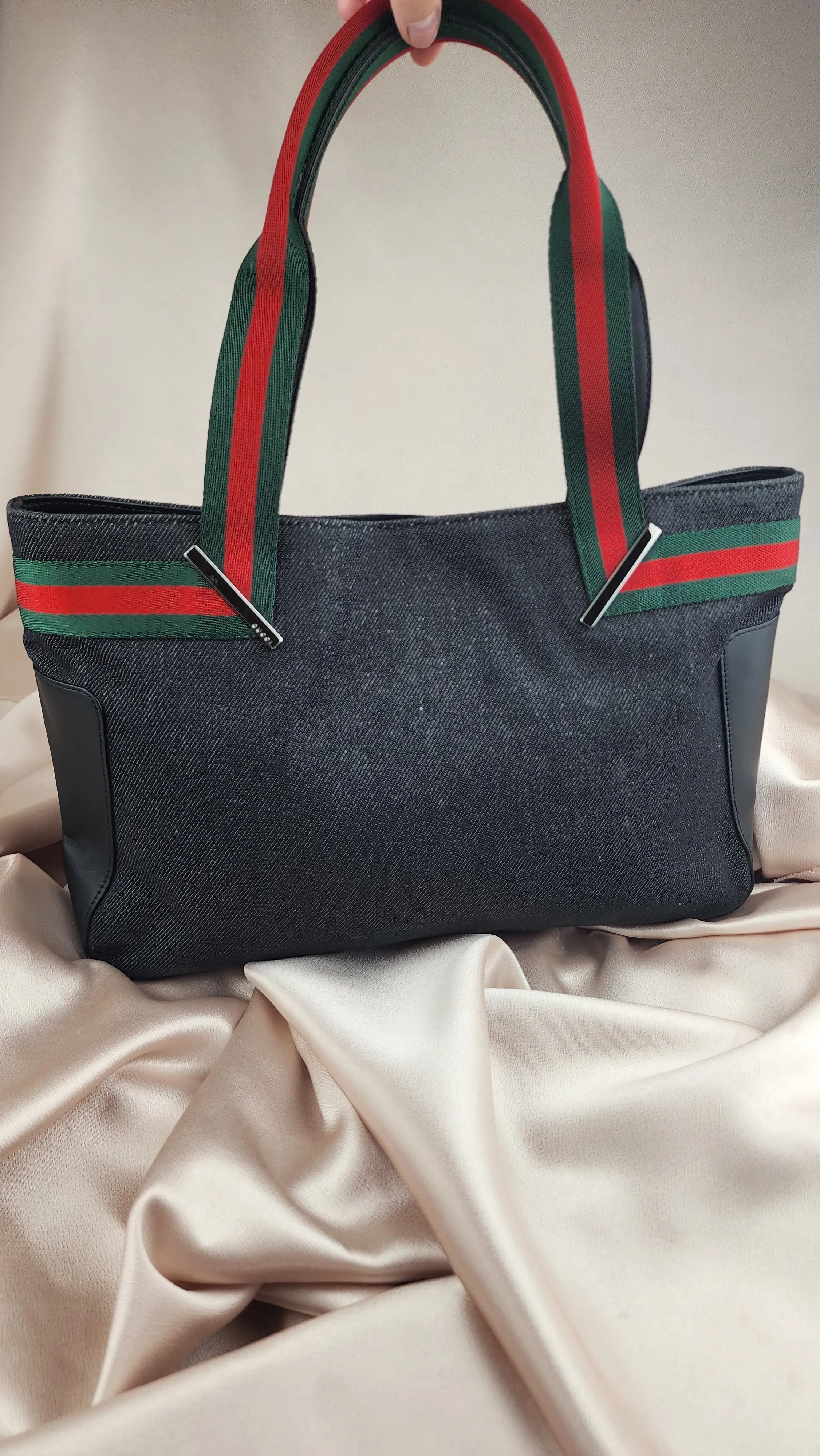 Gucci Denim Sherry Line Tote - 1031