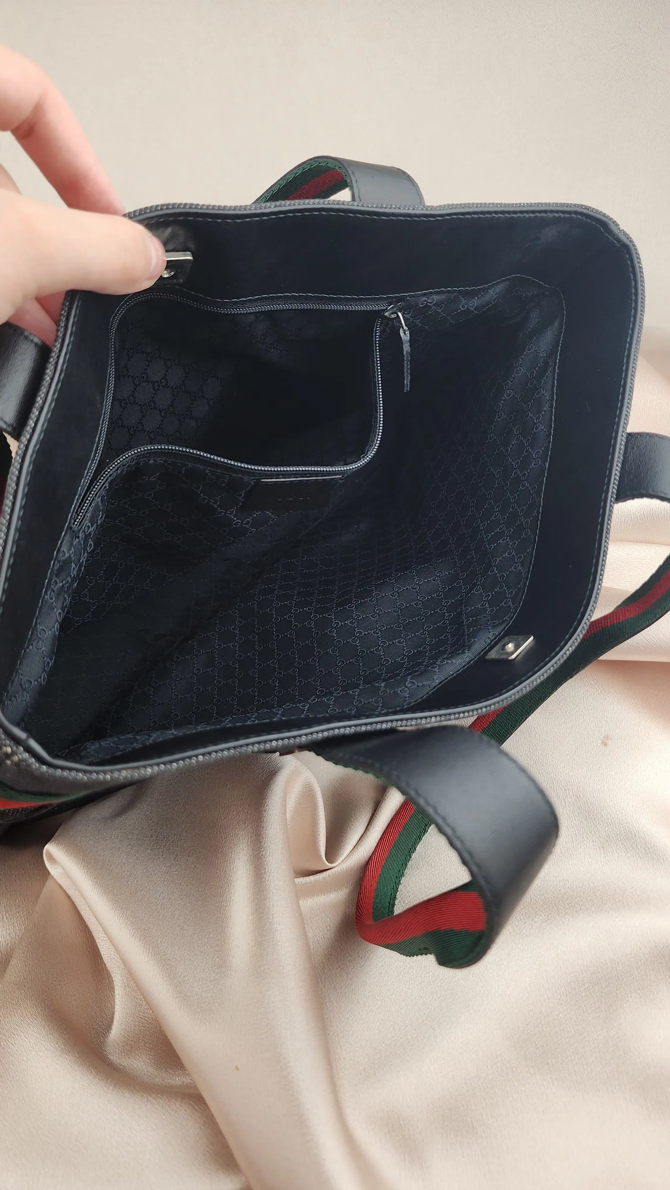 Gucci Denim Sherry Line Tote - 1031