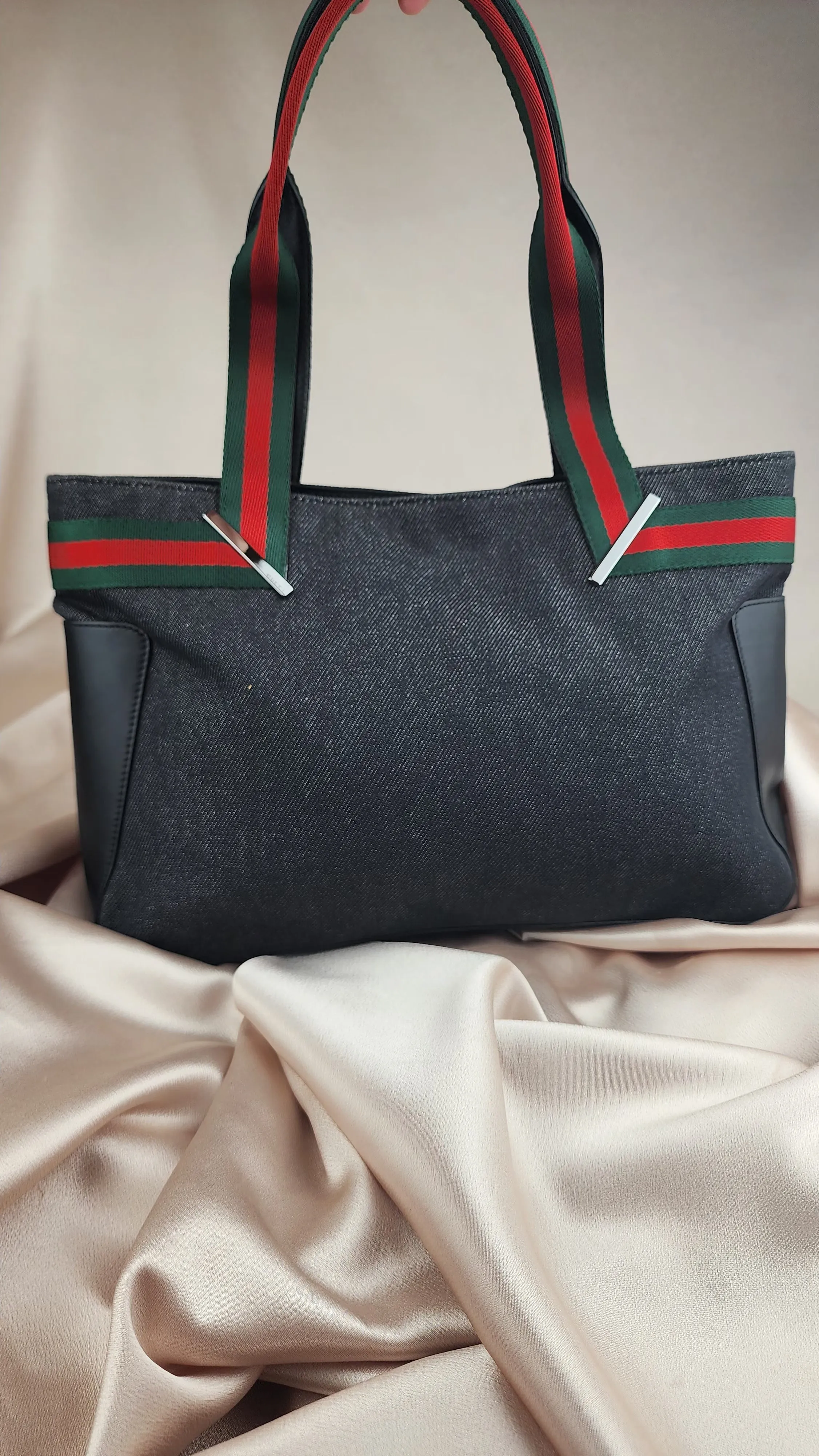 Gucci Denim Sherry Line Tote - 1031