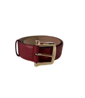 Gucci red leather signature belt