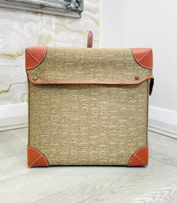 Gucci Vintage Canvas All Over Logo Vanity Bag