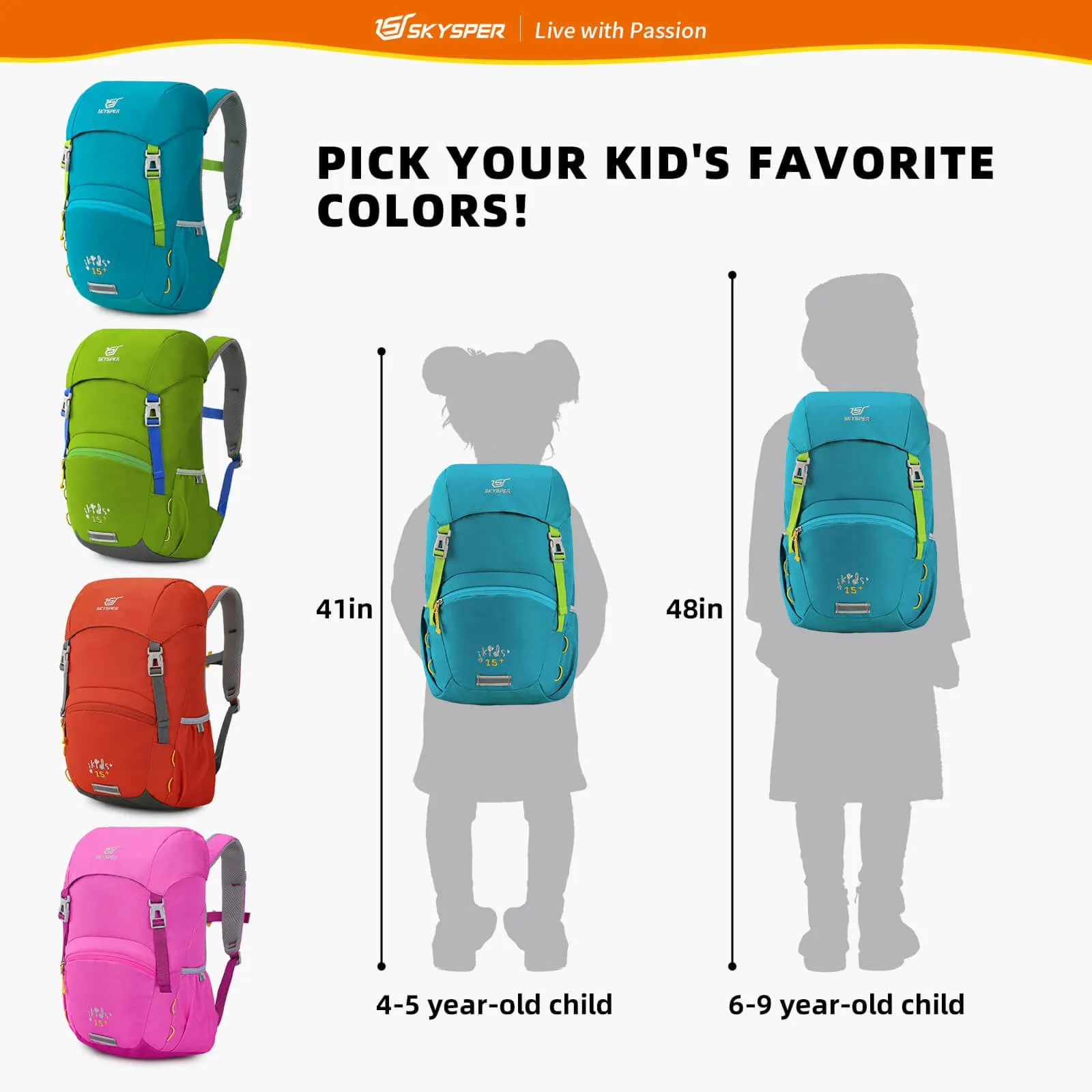 iKIDS15 II - SKYSPER 15.75-inch Kids Backpack for 6 - 9 Years Old