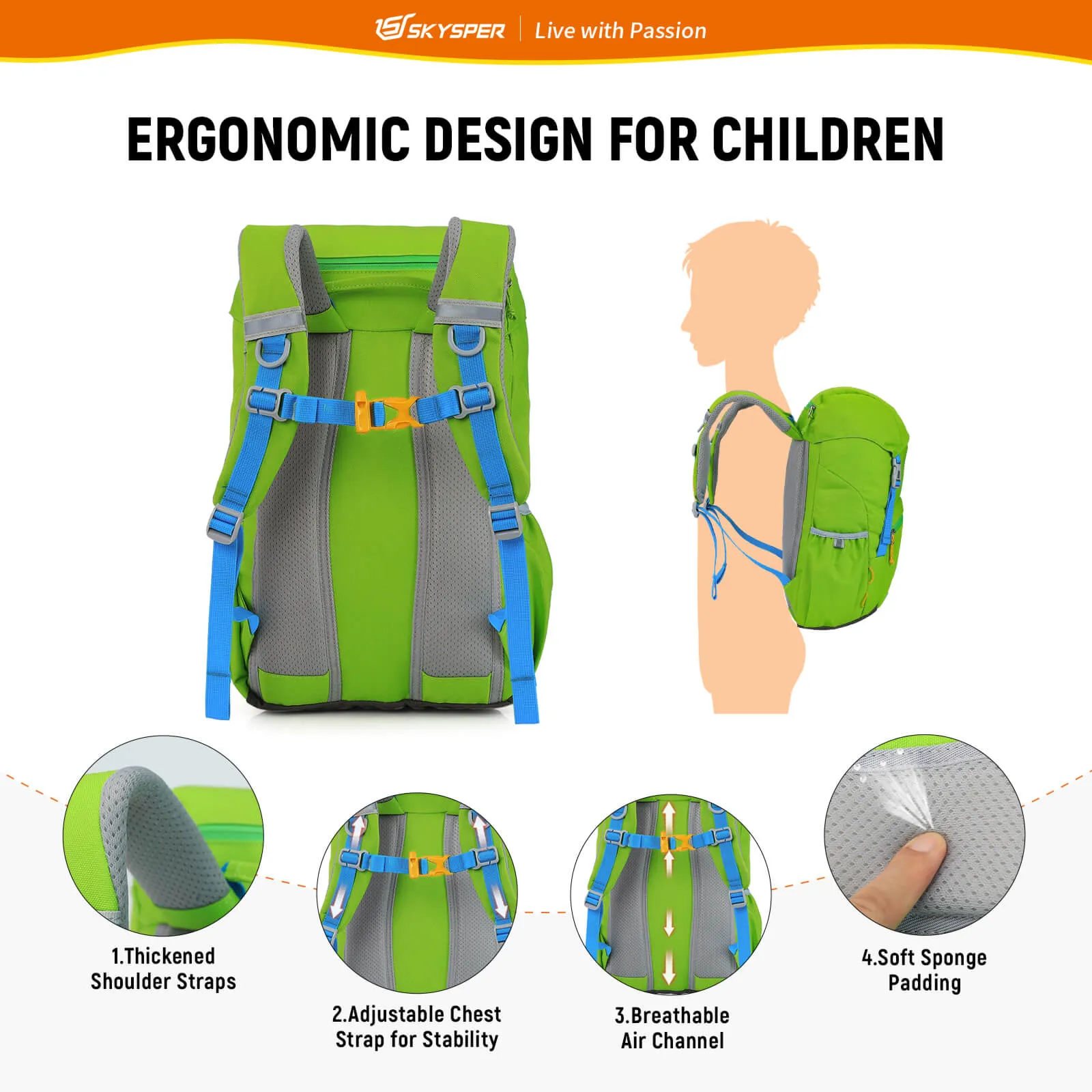 iKIDS15 II - SKYSPER 15.75-inch Kids Backpack for 6 - 9 Years Old