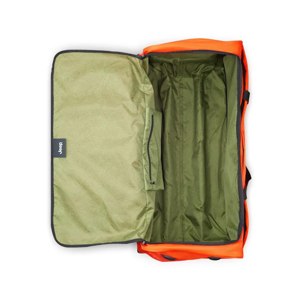 Jeep 83 cm Duel Wheel Lightweight Large Duffle Bag - Orange