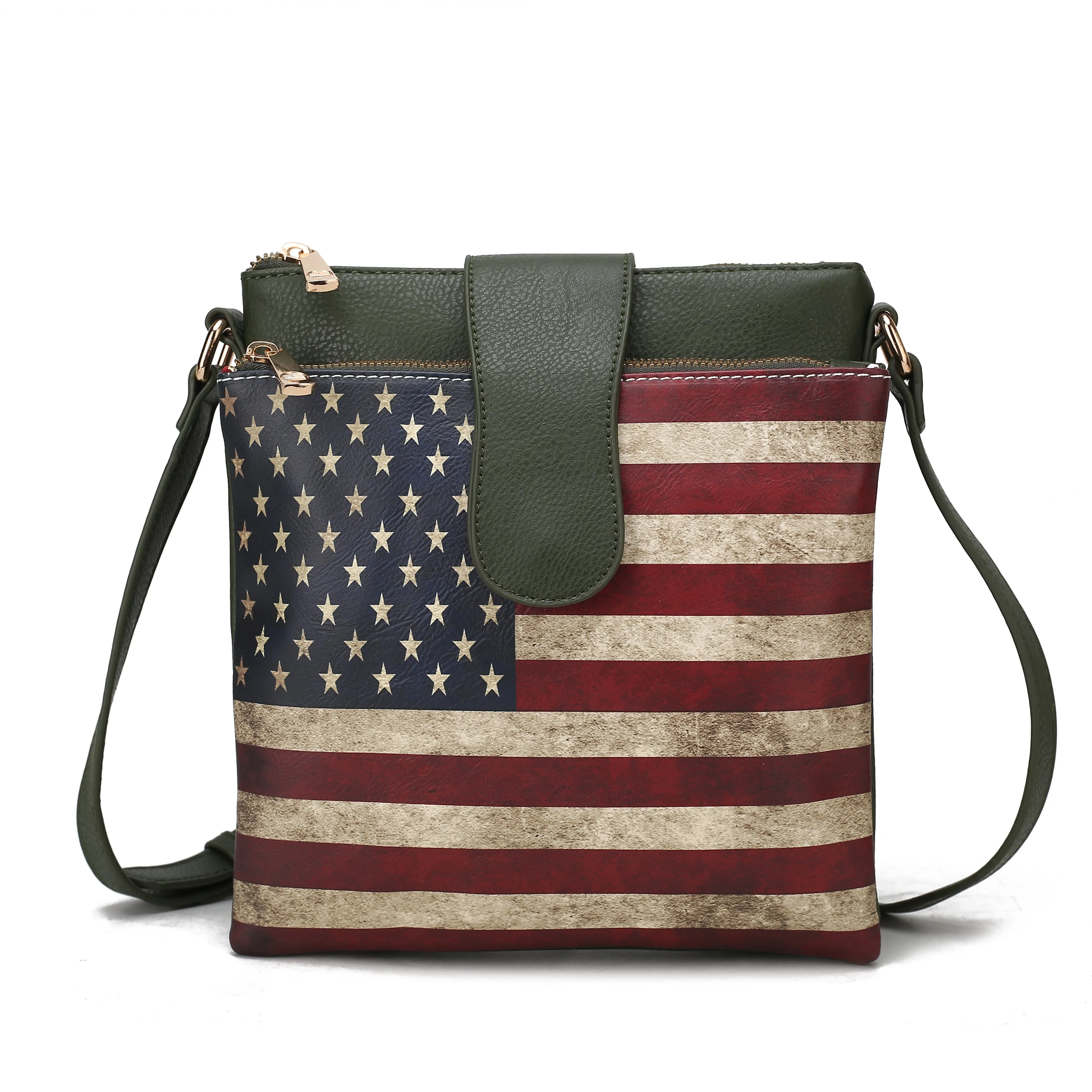 Josephine Printed Flag Crossbody Bag